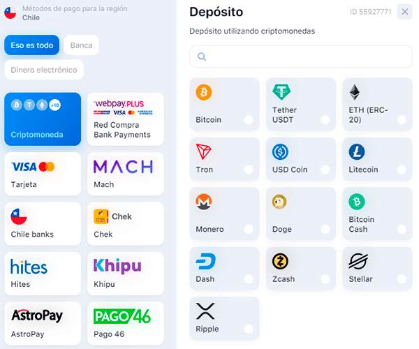 Métodos de depósito en 1Win Métodos de depósito en 1Win